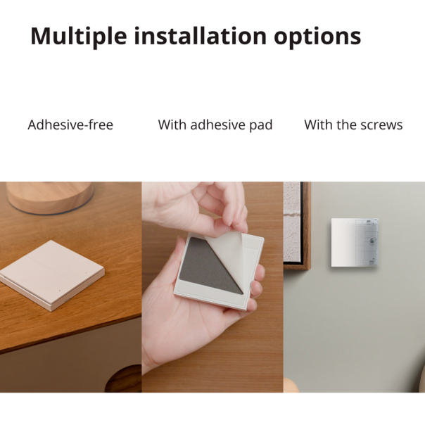 AQARA Pametni zidni prekidač WRS-R02 H1 Wireless dupli (bez neutralnog konduktora) - WRS-R02