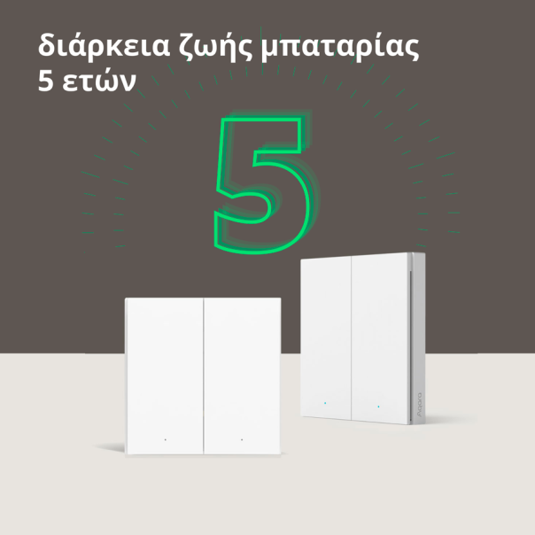 AQARA Pametni zidni prekidač WRS-R02 H1 Wireless dupli (bez neutralnog konduktora) - WRS-R02