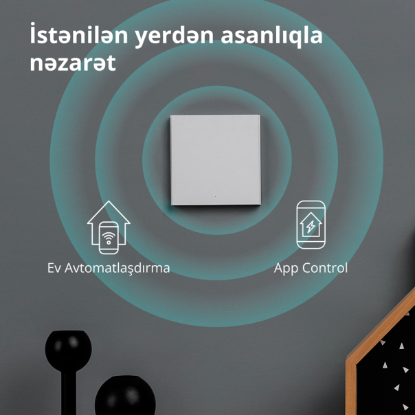 AQARA Pametni zidni prekidač WS-EUK03 H1, Singl (sa neutralom) - WS-EUK03
