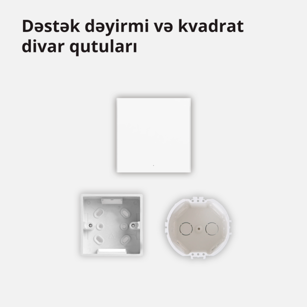 AQARA Pametni zidni prekidač WS-EUK03 H1, Singl (sa neutralom) - WS-EUK03