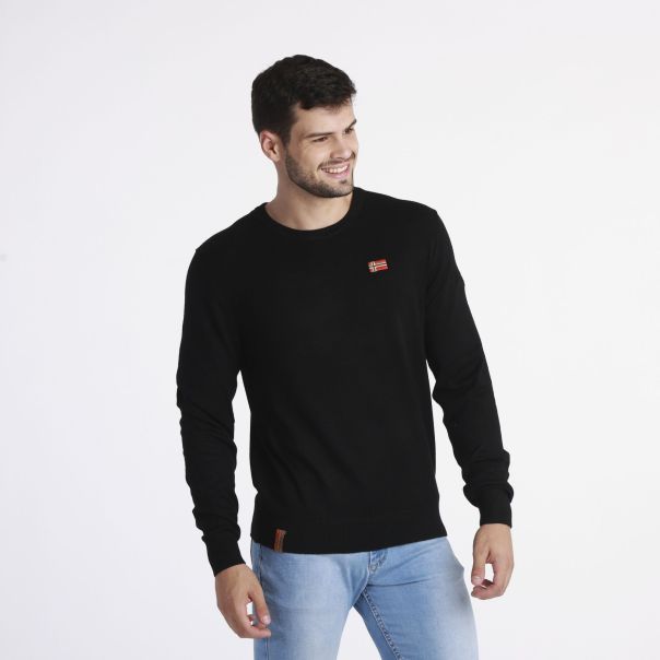 GEOGRAPHICAL NORWAY Džemper ferasmo black men 246 pna M - WY3023H-GN