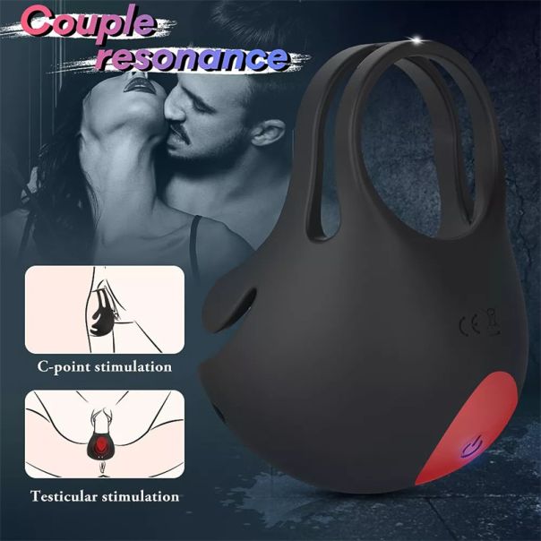 Silikonski dupli magnetni vibracioni prsten za penis - EP3175152
