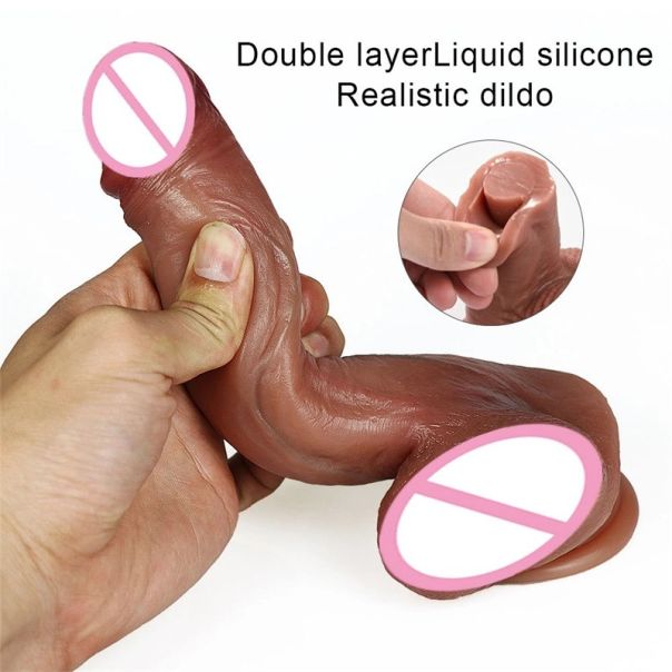 Veliki realistični dildo 21 cm (medicinski silikon) - EP3175176