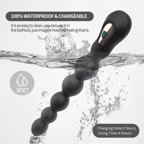 Silikonski analni vibrator sa analnim kuglicama - EP3175197