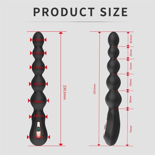 Silikonski analni vibrator sa analnim kuglicama - EP3175197