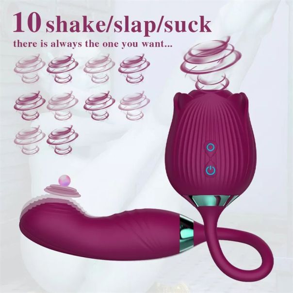 Rose vibrator (ruža vibrator) – sisanje i vibriranje (silikon) ljubičasta - EP3137017