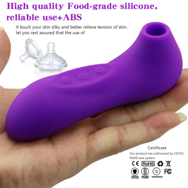 Vibrator za sisanje klitorisa, 10 brzina LJUBIČASTI - EP3137020
