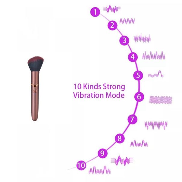 Mini vibrator u obliku četkice za šminkanje ZELENI - EP3175413