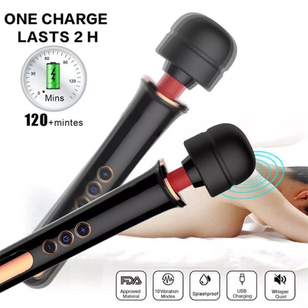 AV Wand masažer i vibrator za G tačku CRNI - EP3137083