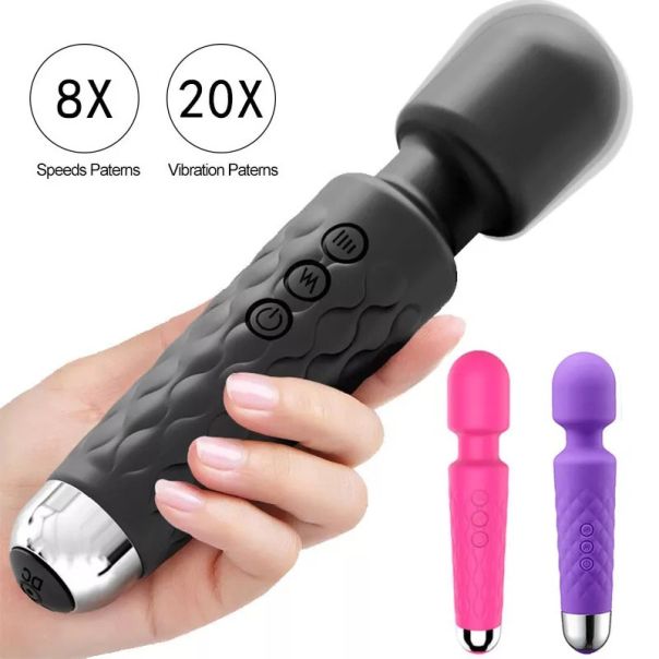 Mini AV Wand vibrator (vodootporan, 20 brzina) ljubičasta - EP3137077