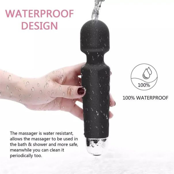 Mini AV Wand vibrator (vodootporan, 20 brzina) roze - EP3137029