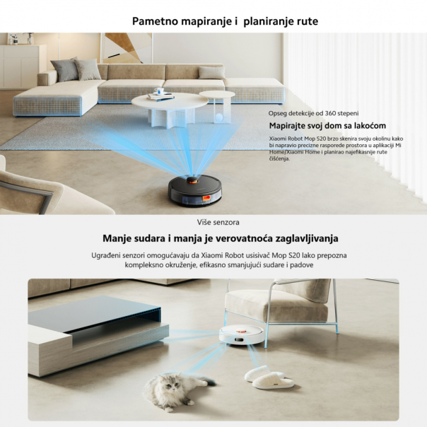 Xiaomi Mi robot usisivac Vacuum S20 EU crni - 222506