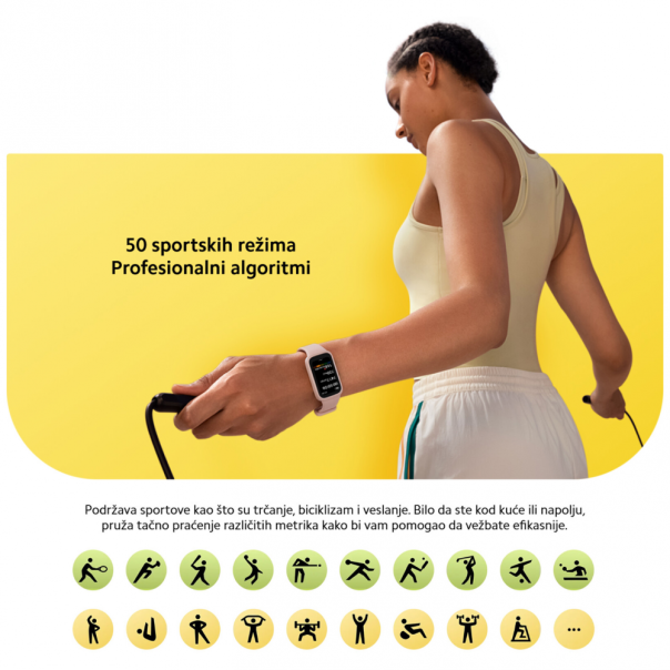 XIAOMI Fitnes narukvica Band 9 Active, bela - 6941812706312