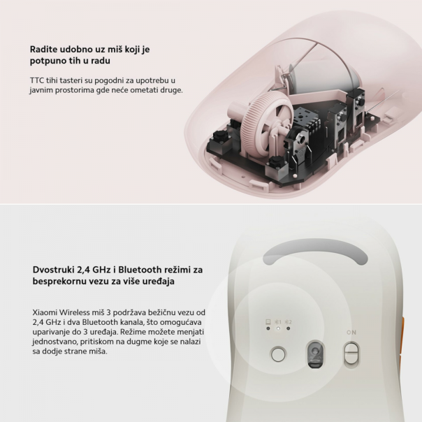 Xiaomi Mi wireless miš 3 beli - 222751-1