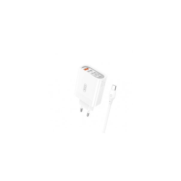 XO Punjač L100 4USB Fast charging 1 USB sa Type-C kablom - 20934