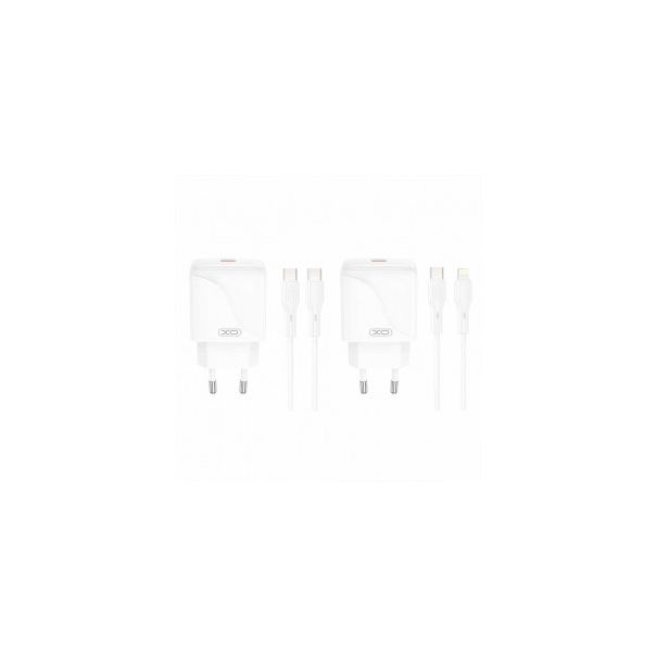 XO Punjač L141(EU) Type-c na Type-c 20w, bela - 24911-1
