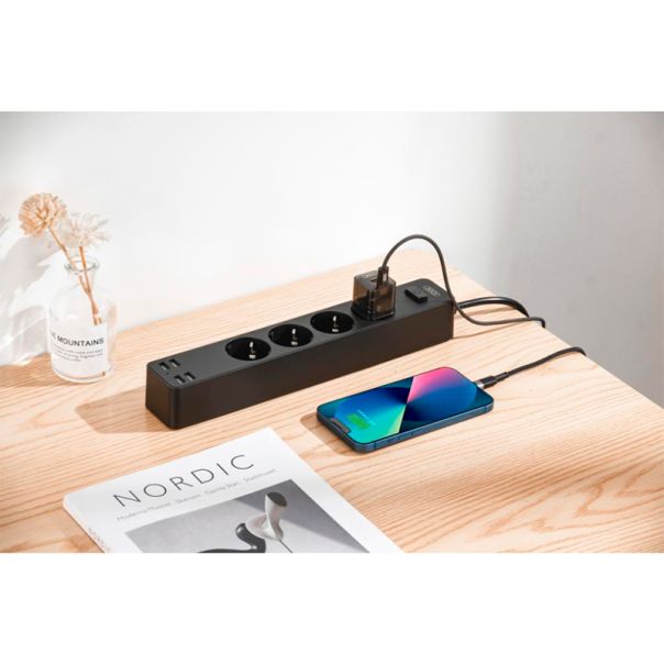 XO Produžni kabl WL10, 4 utičnice + 4USB, 1.8m - XO0089