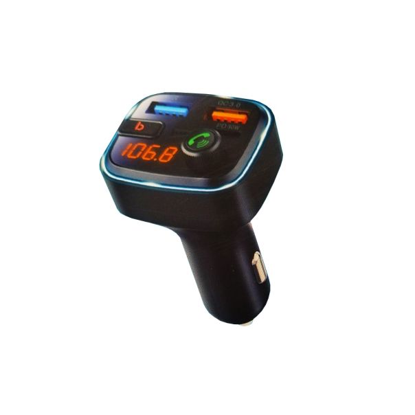 XWAVE BT20 Bluetooth FM transmiter sa LED svetlom, USB-C PD 30W + QC3.0 - EP3191636