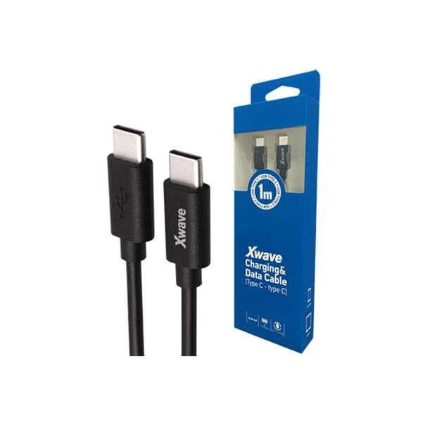 XWAVE Kabl Type C na Type C 1m/3A/65W, crna - EP2924551