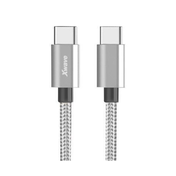 XWAVE Kabl Type C naType C, 3A ALU, pleteni, 1m, siva - 1280097