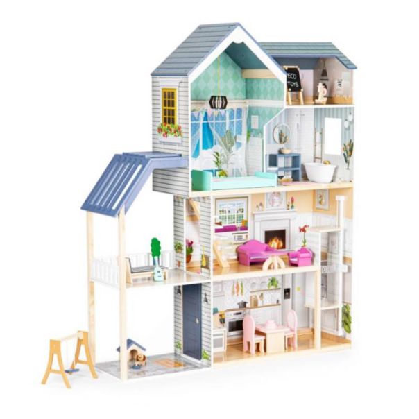 ECO TOYS Drvena kućica za lutke Maya Residence XXL - 8101
