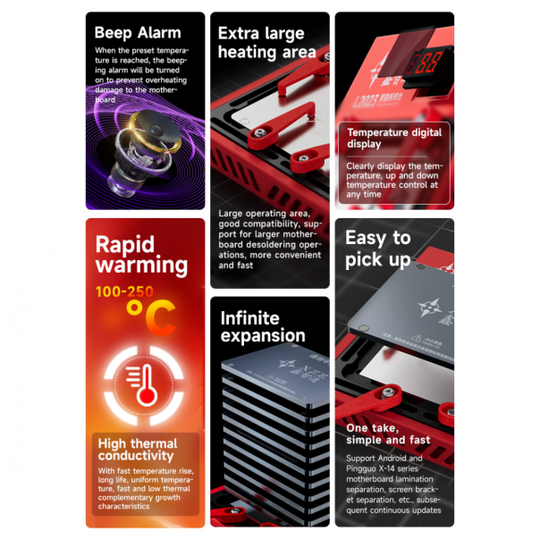 XZZ L2023 stanica za grejanje ploce za iPhone X-14Pro Max - 208842