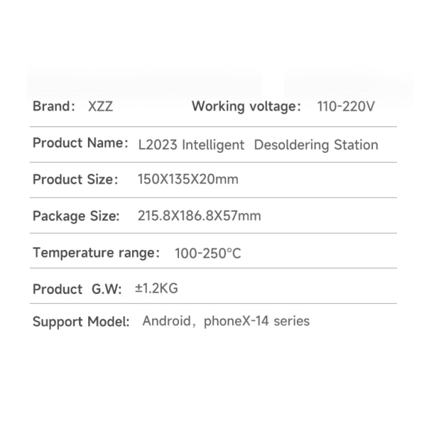 XZZ L2023 stanica za grejanje ploce za iPhone X-14Pro Max - 208842