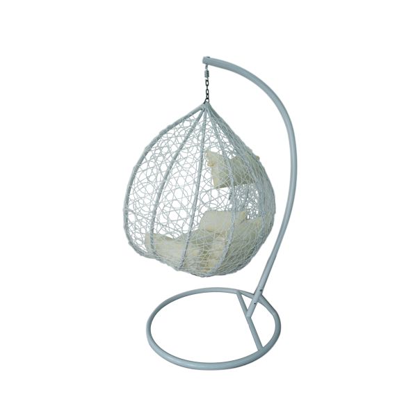 eHomeGarden Ljuljaška jaje bela/bež - YX-SC002XY