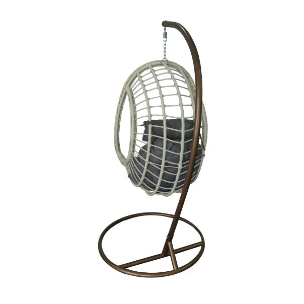 eHomeGarden Ljuljaška jaje bež/siva - YX-SC011JX