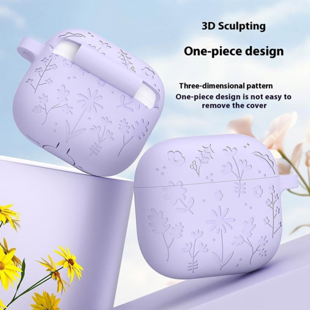 Zaštitna futrola Flower za Airpods 4 svetlo plava - 618007