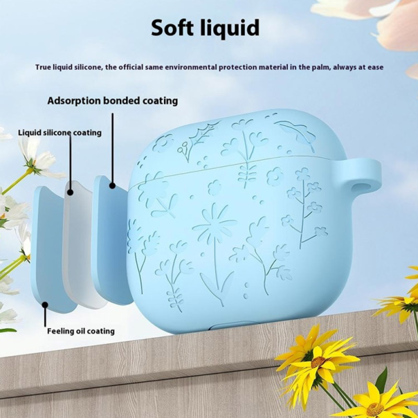 Zaštitna futrola Flower za Airpods 4 svetlo zelena - 618010