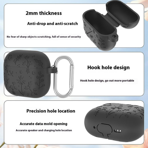 Zaštitna futrola Flower za Airpods 4 svetlo zelena - 618010