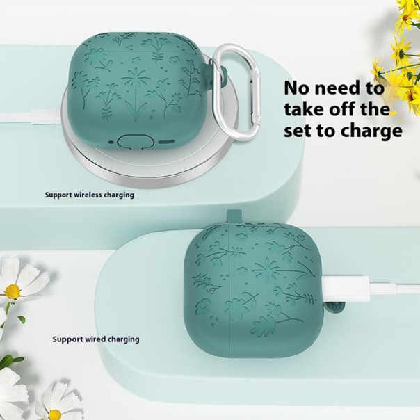 Zaštitna futrola Flower za Airpods 4 zelena - 618009