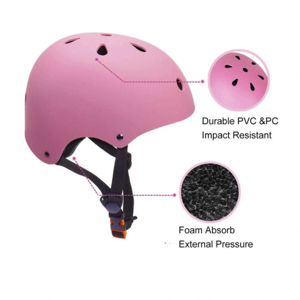 Zaštitna kaciga H01 roze - 81477