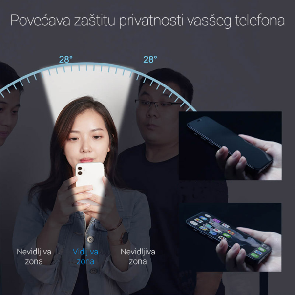 Zaštitno staklo za iPhone 12 Pro Max crno Nillkin Guardian - 047237
