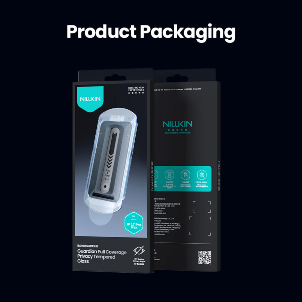 Zaštitno staklo za iPhone 17 Pro Max Nillkin Guardian Privacy full cover - 620482
