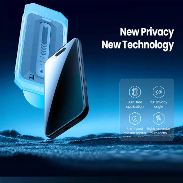 Zaštitno staklo za iPhone 17 Pro Max Nillkin Guardian Privacy full cover - 620482