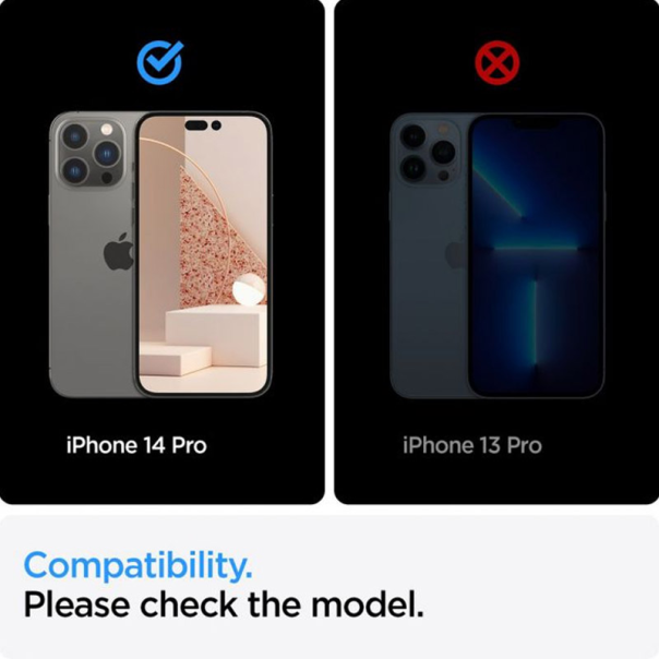 Zaštitno staklo za iPhone 14 Pro crno Spigen GLAS.-tR slim HD - AGL05221