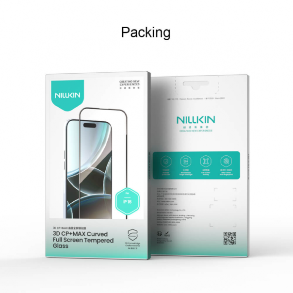 Zastitno staklo Tempered glass Nillkin 3D CP+Max za iPhone 16 6.1 crni - 217995