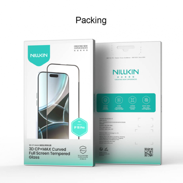 Zastitno Staklo Tempered glass Nillkin 3D CP+Max za iPhone 16 Pro 6.3 crni - 217997