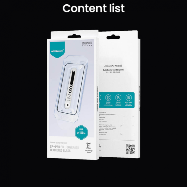 Zastitno Staklo Tempered glass Nillkin CP+ Pro za iPhone 16 Pro 6.3 crni - 220955
