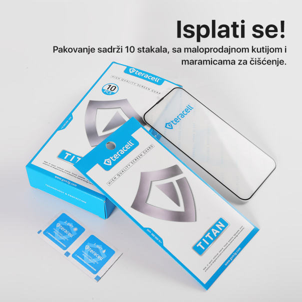 Zastitno staklo Tempered glass Teracell Titan 2.5D 10u1 za Xiaomi Redmi Note 13 Pro 4G/5G (EU) crni - 217638