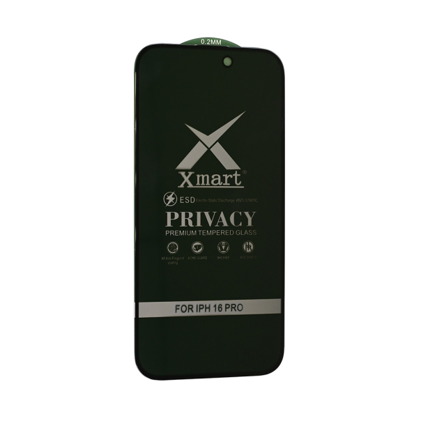 Zastitno staklo Tempered glass X mart 9D Privacy za iPhone 16 Pro 6.3 - 218612