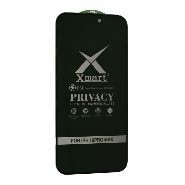 Zastitno staklo Tempered glass X mart 9D Privacy za iPhone 16 Pro Max 6.9 - 218613
