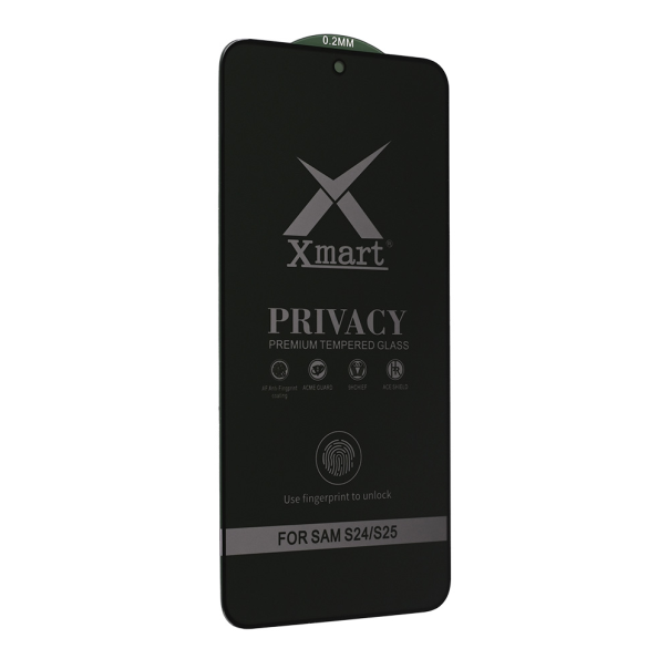 Zaštitno staklo Tempered Glass X Mart 9D Privacy za Samsung Galaxy S24/S25 (fingerprint unlock) - 221449-1