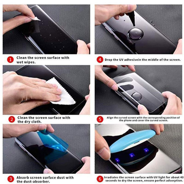 Zaštitno staklo za Samsung S22/ S901B UV Glue Full Cover + lampa - 056288-1
