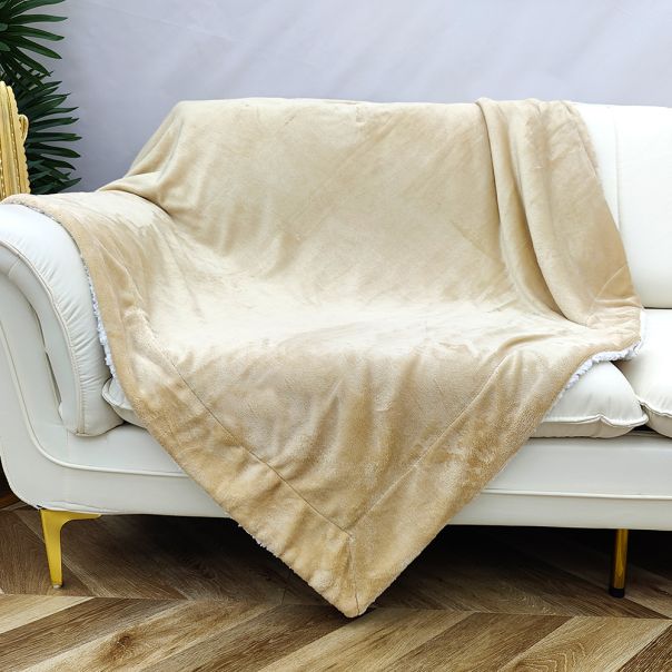 eHomeLiving Ćebe sa krznom 150x200cm bež - ZB066-BEZ
