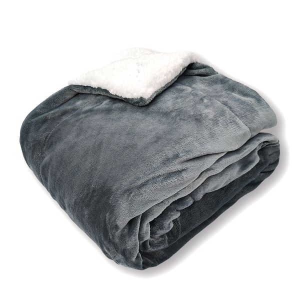 eHomeLiving Ćebe sa krznom 150x200cm svetlo sivo - ZB066-SVETLO SIVO