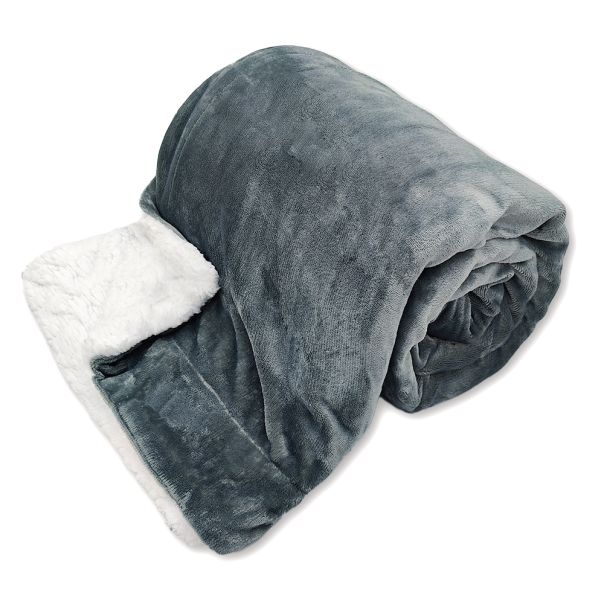 eHomeLiving Ćebe sa krznom 150x200cm svetlo sivo - ZB066-SVETLO SIVO