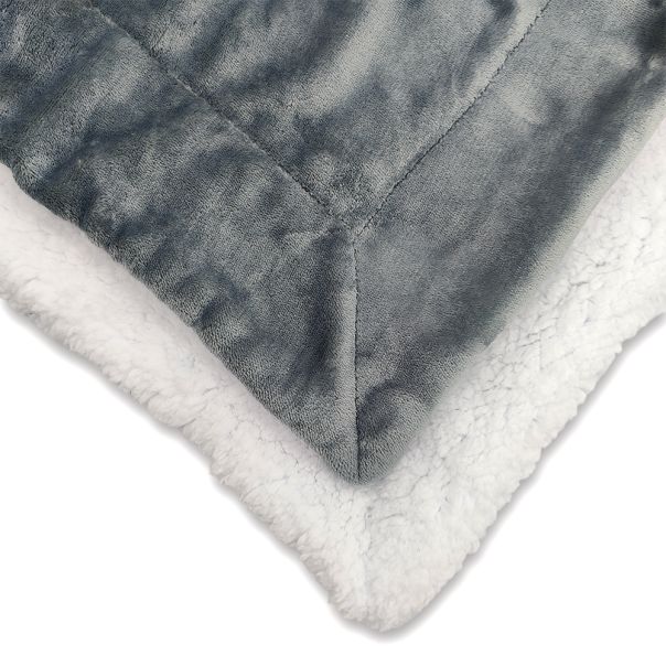 eHomeLiving Ćebe sa krznom 150x200cm svetlo sivo - ZB066-SVETLO SIVO